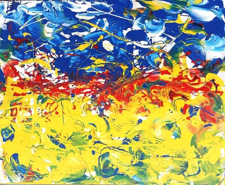 Ganna Zagorna Sea emotion enamel on wood 2014