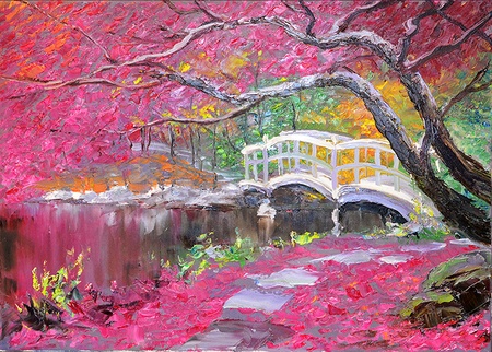 2012. Крылова. Мост в осень. 70х50. х.м.1