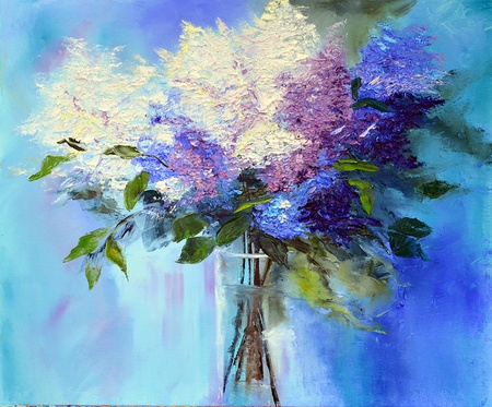 2012.Крылова.Букет сирени.40х50.хм.1